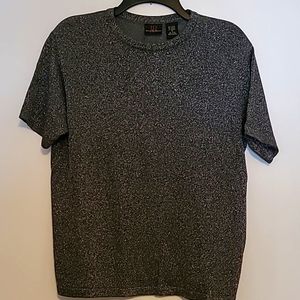 Jenny Buchanan dark gray silver metallic top Sz M